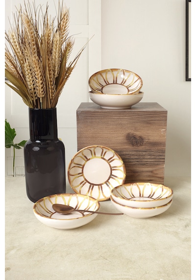 Keramika Worn Gold Halka Çerezlik / Sosluk 13 Cm 6 Adet 22967