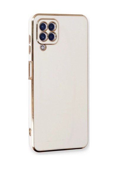 Newface - 967 - Samsung Galaxy Uyumlu A22 Kılıf Volet Silikon - Ece-umay - - Beyaz