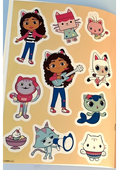X Dekomus Lisanslı Gabby S Dollhouse Stickerlı Boyama Kitabı 22x33 Cm Altın