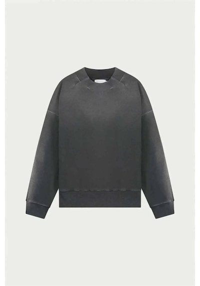Ampere Organik Pamuk Oversized Theo Sweatshirt - Amsterdam Tasarımı, Portekiz Üretimi Siyah