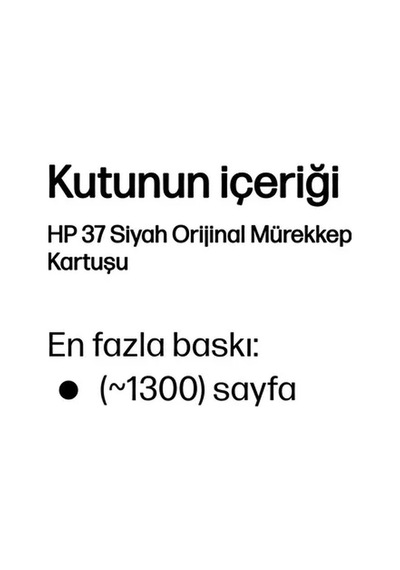 Hp 7fp45ae Black Ultra Ink Advantage Kartş 37