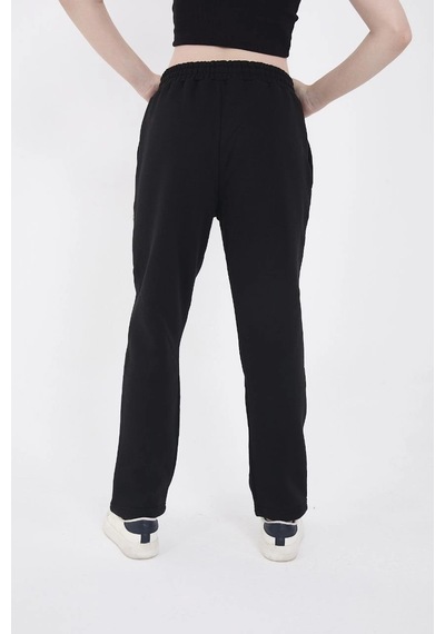 Moda Assema Unisex Üç İplik Basic Eşofman Pantolon - Siyah Çok Renkli