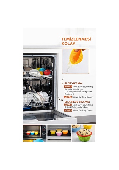 Silikon Karışık Mini Kek Kalıbı, Muffin + Kalp + Cupcake Kalıbı, Tekrar Kullanılabilir-12 Adet Çok Renkli - 904905092 Çok Renkli Silikon Karışık Mini Kek Kalıbı, Muffin + Kalp + Cupcake Kalıbı, Tekrar Kullanılabilir-12 Adet Çok Renkli - 904905092 Çok Renkli