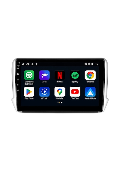 Peugeot 2008 Android Multimedya 2013-2019 Carplay Android Auto Navigasyon Kameralı 4gb Ram 32gb 10"