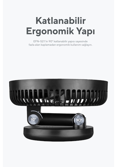 Everest Efn-521 Masaüstü Şarj Edilebilir Siyah
