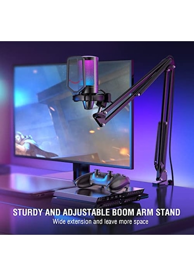 Ampligame A6t Twitch - Youtuber - Gamer - Tiktok - Yayıncı Usb Mikrofon Seti Siyah