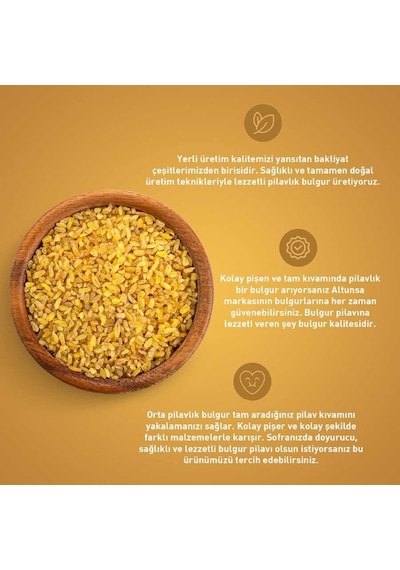 Altunsa Orta Pilavlık Yerli Bulgur 900 G