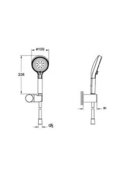 Artema Base Round A4590636 3f El Duşu Takımı, Mat Siyah Diğer