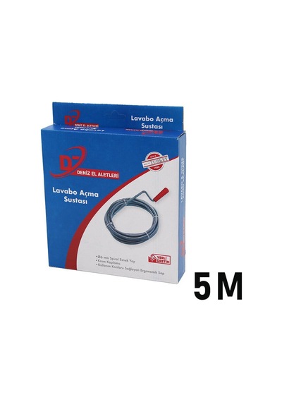 Deniz El Aletleri 5m Susta Spiral Esnek Yay Lavabo & Gider Boru Açar