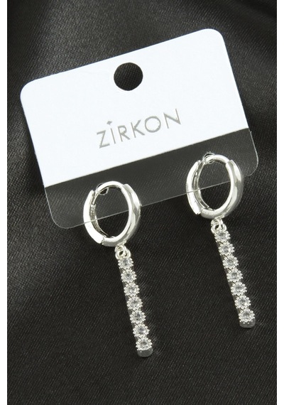 Çubuk Zirkon Taşlı Küpe-sarı N145 çok renkli
