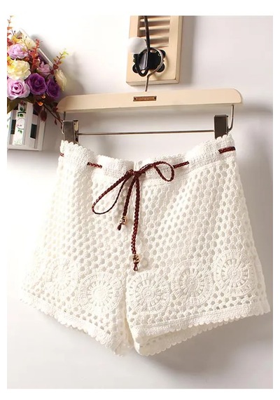 Fashion Cocktail Kahverengi Deri Kordonlu Bohem Tığ İşi Makrome Çiçek Motif Dokulu Etnik Tatil Plaj Sahil Dantel Beli Lastikli Bağlamalı Kadın Mini Şort beyaz Fashion Cocktail Kahverengi Deri Kordonlu Bohem Tığ İşi Makrome Çiçek Motif Dokulu Etnik Tatil Plaj Sahil Dantel Beli Lastikli Bağlamalı Kadın Mini Şort beyaz