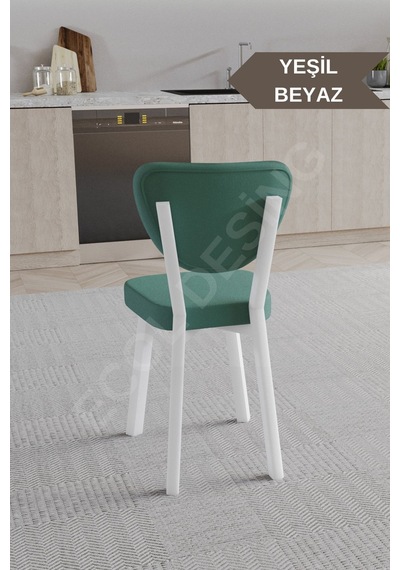 Faymend 2 Adet Elma Model Mutfak Sandalyesi Salon Sandalyesi Yemek Sandalyesi Cafe Restaurant Sandalyesi Yeşil