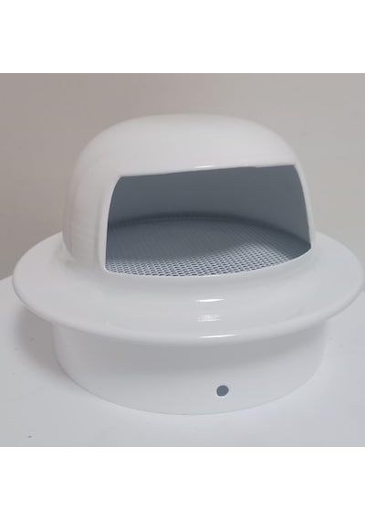 Bina Doğalgaz,aspiratör,ankastre Baca Çıkışı Mobil Klima Cam ,duvar Şapkası Beyaz Renk 150 Mm
