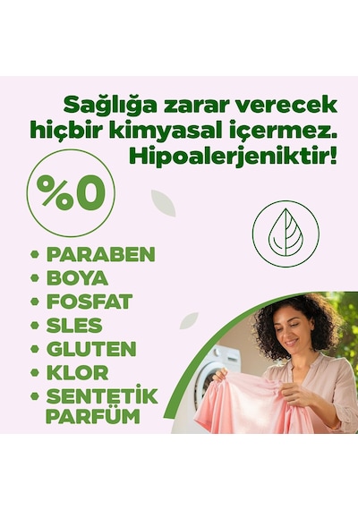 Just Green Organic Renkli Çamaşırlar İçin Doğal Sıvı Deterjan, Hassas Ciltlere Özel Hipoalerjenik & Vegan Çamaşır Deterjanı, 1500 Ml