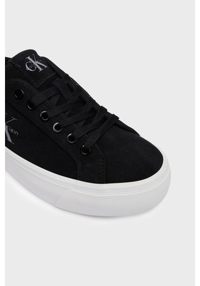 Calvin Klein Deri Karışımlı Logolu Sneaker Ayakkabı Hw0hw03088beh Bayan Ayakkabı Hw0hw03088 Beh Siyah