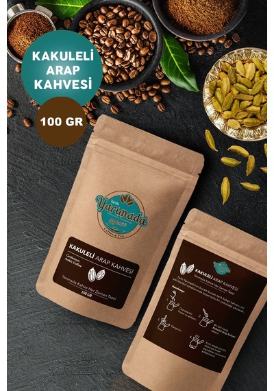 Tarihi Yarımada Kahvecisi Taze Çekilmiş Orta Kavrulmuş ve Öğütülmüş Kakuleli Arap Kahvesi 100 G