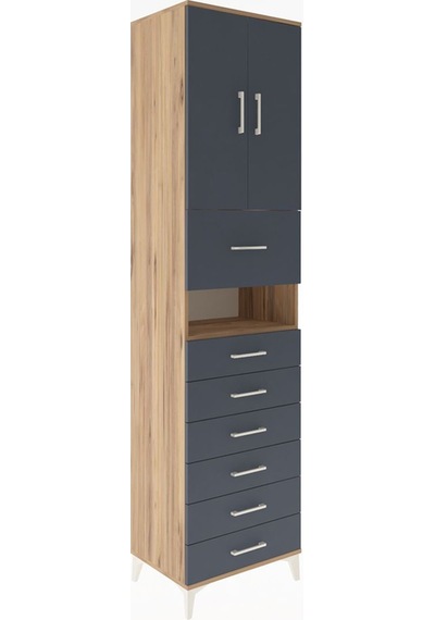 Hyperion Dolap 2 Raflı 7 Çekmeceli 2 Kapaklı 60x44x243 Çam-antrasit Atlas Çam Hyperion Dolap 2 Raflı 7 Çekmeceli 2 Kapaklı 60x44x243 Çam-antrasit Atlas Çam