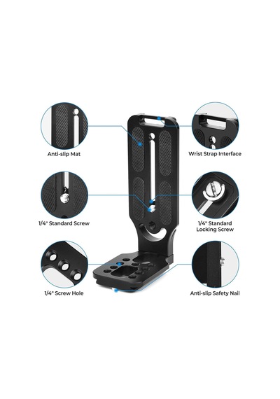 Quick Release L Plate Aynasız Ve Dslr Makineleri Dikey Kadraj Bağlama Adaptörü