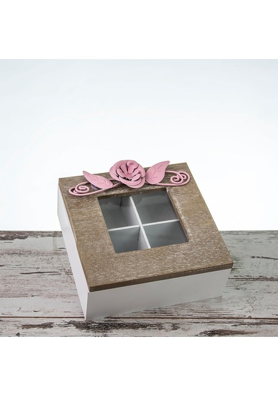 Ahşap Çok Amaçlı Saklama Kutusu/organizer 15x15 Ln648