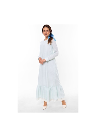 Pastelastore Neva Kadın Elbise Maxi Boy 1020-1 Açık Mint