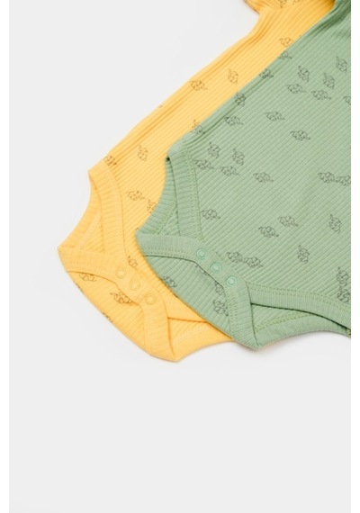 BabyCosy Organik Modal Fil Baskılı 2 Li Kısa Kollu Badi Csym11216 001