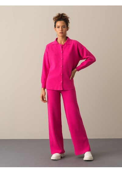 Xint Fuşya Regular Fit Triko Pantolon 850849