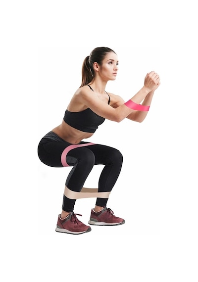 5'li Set Aerobik Band Latex Aerobik Bandı Pilates Yoga Lastiği