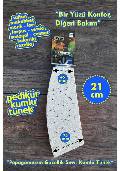 Venty 21 cm Pedikür Kumlu Stand Tünek | Sultan, Lori, Konur, Monk | Gaga ve Tırnak Bakımı - T600