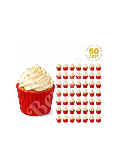 Muffin Kalıbı 50li Kırmızı