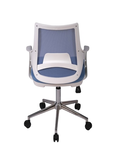 Ofisbazaar Buya Beyaz Fileli Çalışma Koltuğu Ergonomik Şef Ve Toplantı Koltuğu Açık Mavi Mavi