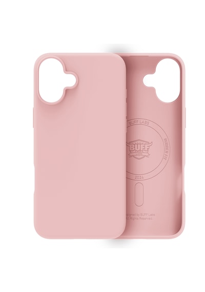 Apple Uyumlu iPhone Buff 16 Plus Magsafe Rubber Fit Silikon Kılıf Light Pink