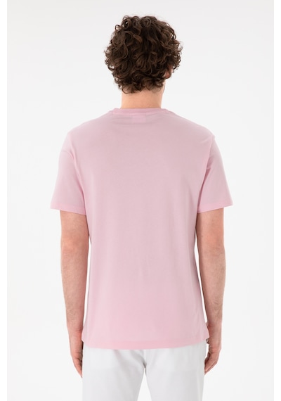 U.S. Polo Assn. Erkek Regular Fit Bisiklet Yaka Açık Pembe Basic Tişört 50305928-VR078