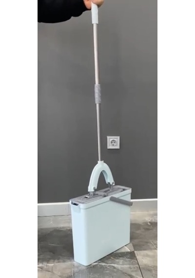 Zambak Plastik Microfiber Kelebek Paspas Süngerli Kovada Sıkmalı Slim Mop Seti