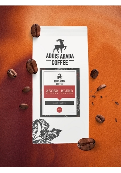 Addis Ababa Coffee Kavrulmuş Çekirdek Etiyopya Kahveleri 5 x 100 G + Klips 5'li