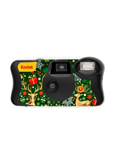 Kodak Funsaver Flash Chrismes 39 Poz Özel Seri Sınırlı Üretim Tek Kullanımlık Analog Fotoğraf Makinesi Çok Renkli