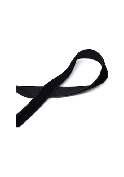 10 Metre Siyah Kadife Kurdele 1,5 Cm