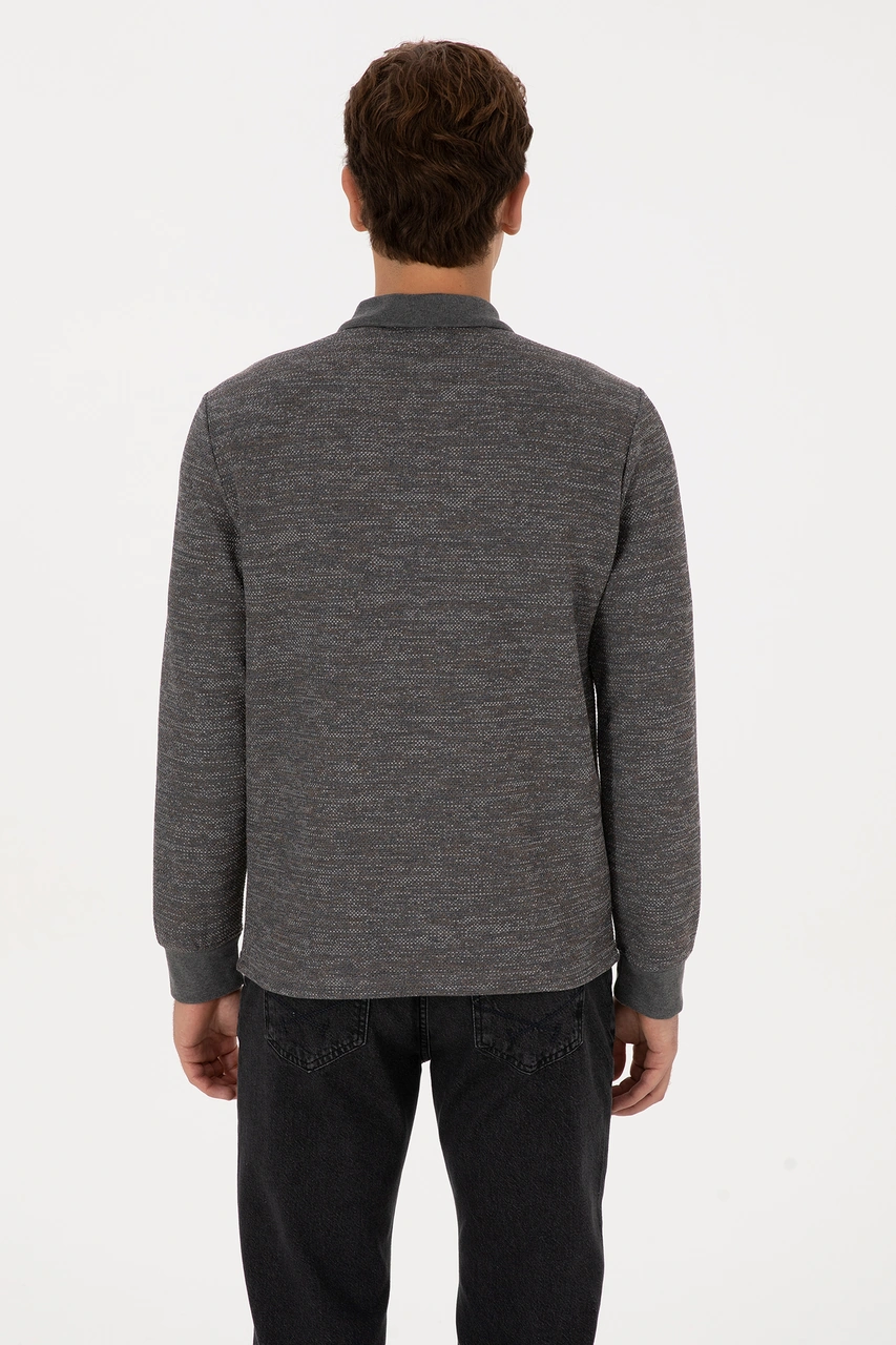 U.s. Polo Assn. Erkek Gri Melanj Sweatshirt 50307730-vr086 Gri Melanj