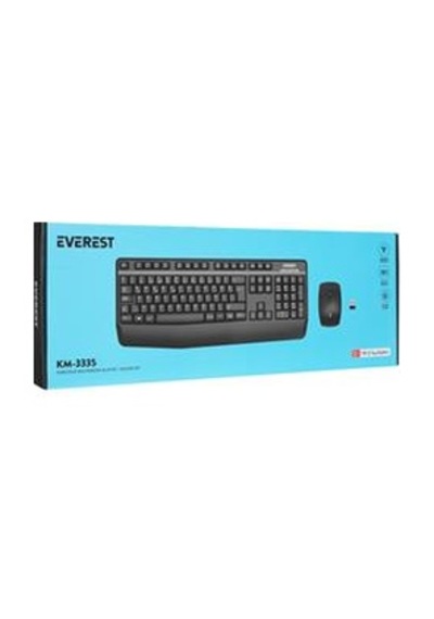 Everest Km-3335 Siyah Ikisi Bir Arada 2 İn 1 Kablosuz Q Multimedia Klavye + Mouse Set