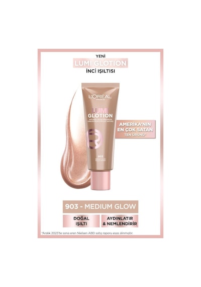 L'Oréal Paris Telescopic Maskara + Glotion All-In-One Doğal Işıltı 903 Medium Glow