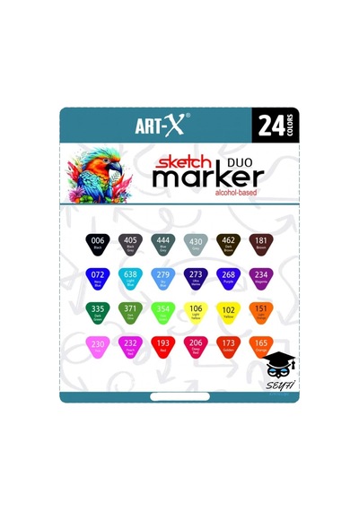 Rich Sketch Marker Çift Taraflı Çizim Kalem Seti Art-x Rich Yüksek Kalite Kalıcı Mürekkep İade Garantili,syfartx Çok Renkli