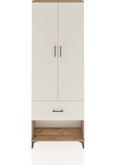 Arges Dolap Tek Raflı Tek Çekmeceli Tek Askılı 88x30x243 Çam-aytaşı Atlas Çam