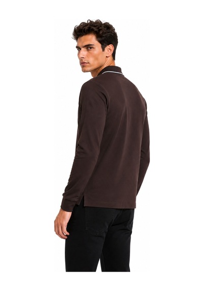 Advante Erkek Mevsimlik Spor Polo Yaka Fermuarlı Sweatshırt Bgl-st05468 Kahve
