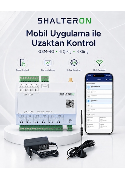 Shalteron - Mobil Uygulama İle Uzaktan Kontrol Ve Sulama Cihazı Gsm-4g