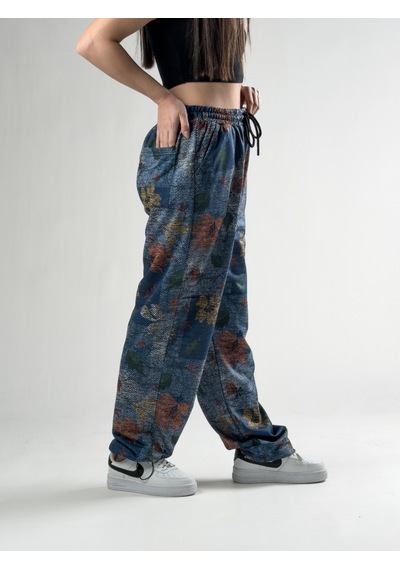 Cocopelli Paça Ayarlamalı Çiçek Desenli Jogger Pantolon Coc2804 Desenli