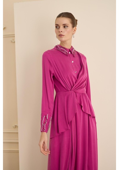 Senna Lumıere Dress Fuşya Fuşya