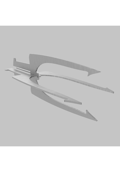 Kamp Ayısı Fiskspids Bushcraft Metal 2mm Mızrak Ucu Gri