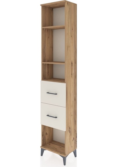 Arges Dolap 3 Raflı 2 Çekmeceli 44x30x221 Çam-aytaşı Çam