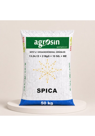 Agrosin Spica 13.24.12 + 2 Mgo + 10 So3 + Me Organomineral Granül Gübre 50 Kg