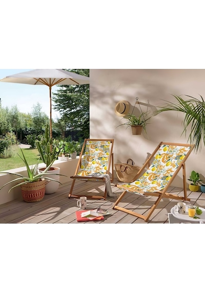 Bluehomeconcept Adawall Limonlu Katlanabilir Şezlong