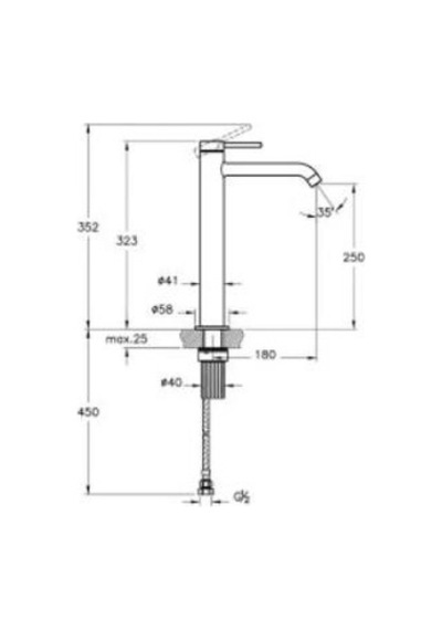 Artema Minimax Round A4353425 Lavabo Bataryası, Fırçalı Altın Diğer